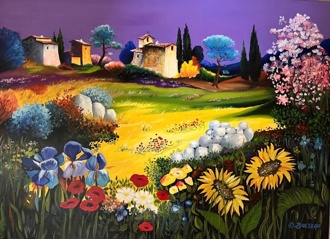 Le Village au Ciel Mauve, 2012 — Oil on canvas